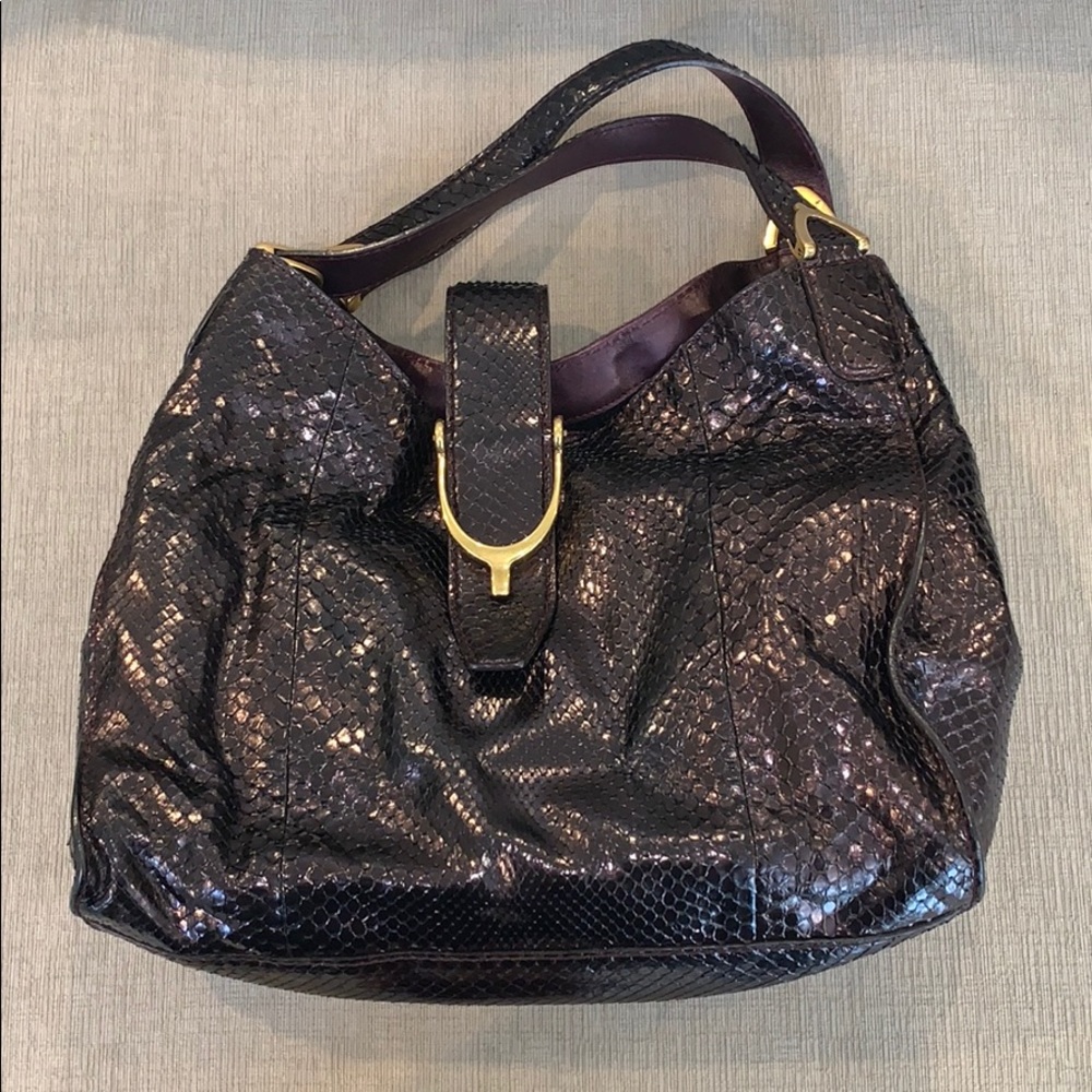 Gucci Python Shoulder Bag - image 1